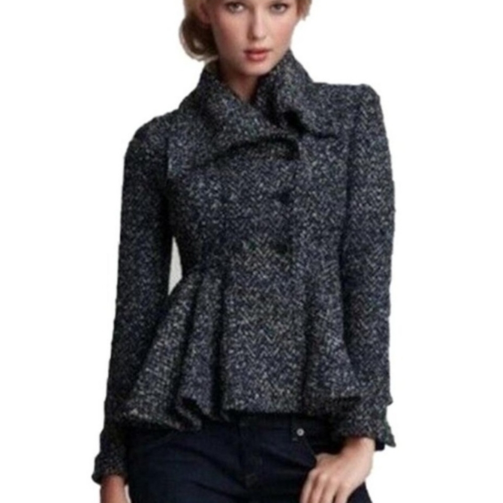 Free People Tweed Peplum Jacket